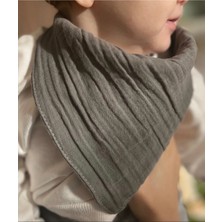 Runbaby Çift Kat Müslin Kumaş Çift Taraflı Iki Çıtçıtlı Bebek Salya Önlük & Fular