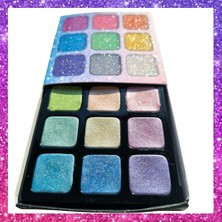 Glowl Pastel Renk Set, 9'lu Hologramlı Simli Doğal Suluboya, Organik, El Yapımı