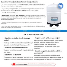 Arvepa Su Arıtma Cihazı Çelik Depo Tankı 8 Litre (2.2 Galon)