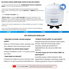 Arvepa Su Arıtma Cihazı Çelik Depo Tankı 12 Litre (3.2 Galon)