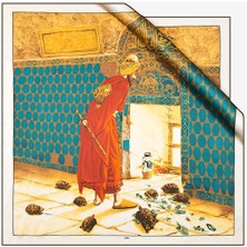 Aker Ipek Eşarp Ottoman Serisi  Kaplumbağa Terbiyecisi 3121-312 Sura