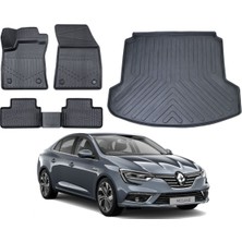Ko Kaliteoto Renault Megane 4 2025 Model Çift Kulak Bagaj Havuzu Paspas Takımı Maxi Eva Serisi