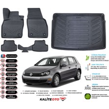 Ko Kaliteoto Volkswagen Golf 6 2008 Model Esnek Bagaj Havuzu Paspası Araca Özel Siyah Kokusuz Paspas Takımı