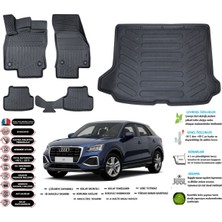 Ko Kaliteoto Audi Q2 2022 Model Esnek Bagaj Havuzu Araca Özel Siyah Paspas Takımı