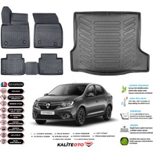 Ko Kaliteoto Renault Symbol  2018 Model Esnek Bagaj Havuzu Paspası Araca Özel Siyah Kokusuz Paspas Takımı
