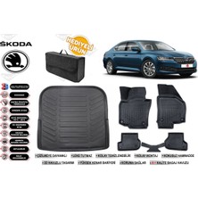 Ko Kaliteoto Skoda Super B 2021 Model Bagaj Havuzu+Paspas Seti Profesyonel Serisi Hediyeli
