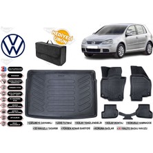 Ko Kaliteoto Volkswagen Golf 5 2006 Model Bagaj Havuzu+Paspas Seti Profesyonel Serisi Hediyeli