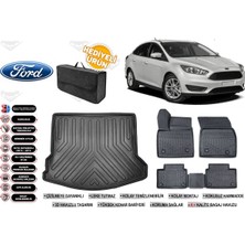 Ko Kaliteoto Ford Focus 3,5 Sedan 2018 Model Bagaj Havuzu+Paspas Seti Profesyonel Serisi Hediyeli