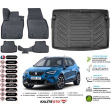 Ko Kaliteoto Seat Arona 2025 Model Üst Esnek Bagaj Havuzu Araca Özel Siyah Paspas Takımı