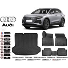 Ko Kaliteoto Audi Q4 E-Tron 2019 Model Bagaj Havuzu Araca Özel Siyah Havuzlu Paspas Takımı Sett