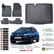 Ko Kaliteoto Dacia Sandero 2025 Model Esnek Bagaj Havuzu Paspası Araca Özel Siyah Kokusuz Paspas Takımı