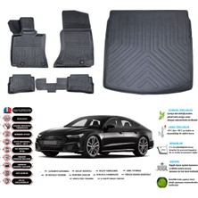 Ko Kaliteoto Audi A7 2022 Model Esnek Bagaj Havuzu Araca Özel Siyah Paspas Takımı