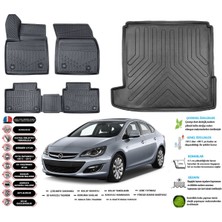 Ko Kaliteoto Opel Astra J Sedan 1,4 2024 Model Esnek Bagaj Havuzu Araca Özel Siyah Paspas Takımı