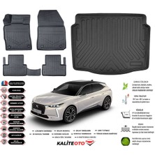 Ko Kaliteoto Ds4 2024 Model Esnek Bagaj Havuzu Araca Özel Siyah Paspas Takımı