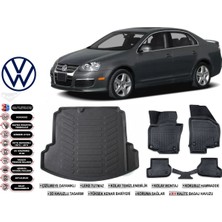 Ko Kaliteoto Volkswagen Jetta 2008 Model Bagaj Havuzu Araca Özel Siyah Ekstra Havuzlu Paspas Takımı
