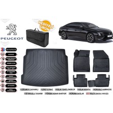 Ko Kaliteoto Peugeot 508  2024 Model Bagaj Havuzu+Paspas Seti Profesyonel Serisi Hediyeli
