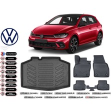 Ko Kaliteoto Volkswagen Polo Impression 2024 Model Bagaj Havuzu Araca Özel Siyah Havuzlu Paspas Takımı Sett