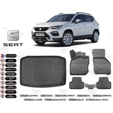 Ko Kaliteoto Seat Ateca 4x4 2023 Model Bagaj Havuzu Araca Özel Siyah Kokusuz Havuzlu Paspas Takımı