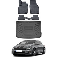 Ko Kaliteoto Volkswagen Scirocco 2012 Model Bagaj Havuzu Araca Özel Siyah Paspas Takımı