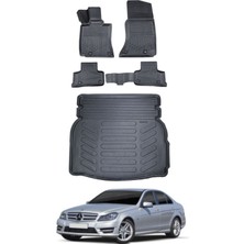 Ko Kaliteoto Mercedes C Serisi W204 2011 Model Rampalı Bagaj Havuzu Araca Özel Siyah Paspas Takımı