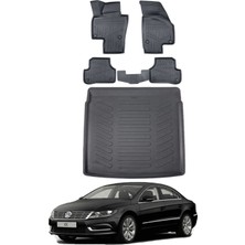Ko Kaliteoto Volkswagen Passat cc 2013 Model Bagaj Havuzu Araca Özel Siyah Paspas Takımı