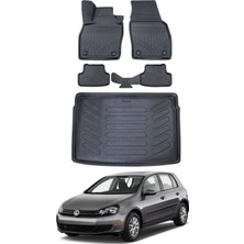 Ko Kaliteoto Volkswagen Golf 6 2008 Model Bagaj Havuzu Araca Özel Siyah Paspas Takımı