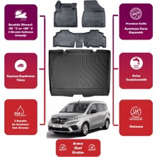 Ko Kaliteoto Renault Kango 2024 Model Bagaj Havuzu+4d Araca Özel Havuzlu Paspas Takımıı Maxii