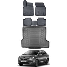 Ko Kaliteoto Renault Symbol  2013 Model Bagaj Havuzu Araca Özel Siyah Paspas Takımı