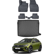 Ko Kaliteoto Volkswagen Taigo 2022 Model Üst Bagaj Havuzu Araca Özel Siyah Paspas Takımı