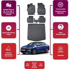 Ko Kaliteoto Citroen C-Elysee 2017 Model Bagaj Havuzu+4d Araca Özel Havuzlu Paspas Takımıı Maxii