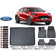 Ko Kaliteoto Ford Puma 2019 Model Alt Bagaj Havuzu Araca Özel Siyah Ekstra Havuzlu Paspas Takımı