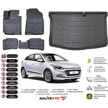 Ko Kaliteoto Hyundai I20 2017 Model Esnek Bagaj Havuzu Araca Özel Siyah Paspas Takımı