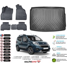 Fiat Fiorino 2017 Model Esnek Bagaj Havuzu Araca Özel Siyah Paspas Takımı