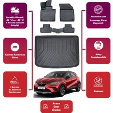 Renault Captur 2025 Model Üst Bagaj Havuzu+4d Araca Özel Havuzlu Paspas Takımıı Maxii