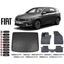 Fiat Egea Hatchback 2017 Model Tamir Kitli Bagaj Havuzu Araca Özel Siyah Extra Havuzlu Paspas Takımı