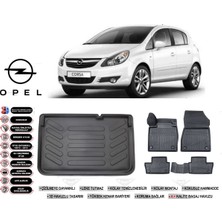 Opel Corsa D 2011 Model Bagaj Havuzu Araca Özel Siyah Kokusuz Havuzlu Paspas Takımı