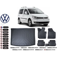Volkswagen Caddy 2014 Model Bagaj Havuzu Araca Özel Siyah Ekstra Havuzlu Paspas Takımı
