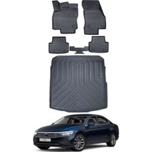 Volkswagen Passat B8 2020 Model Bagaj Havuzu Araca Özel Siyah Paspas Takımı