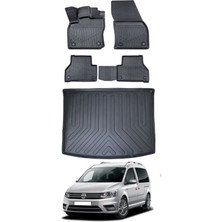 Volkswagen Caddy 2010 Model Bagaj Havuzu Araca Özel Siyah Paspas Takımı
