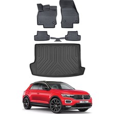 Volkswagen T-Roc 2022 Model Üst Bagaj Havuzu Araca Özel Siyah Paspas Takımı