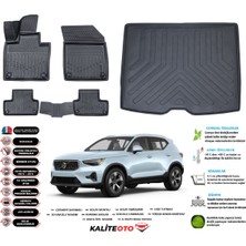 Volvo  XC40  2020 Model Esnek Bagaj Havuzu Araca Özel Siyah Paspas Takımı