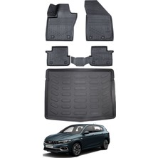 Fiat Egea Hatchback 2019 Model Stepneli Bagaj Havuzu Araca Özel Siyah Paspas Takımı