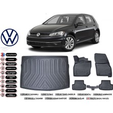 Volkswagen Golf 7 2014 Model Bagaj Havuzu Araca Özel Siyah Ekstra Havuzlu Paspas Takımı