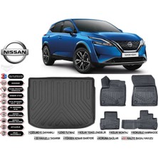 Ko Kaliteoto Nissan Qashqai 2024 Model Üst Bagaj Havuzu Araca Özel Siyah Ekstra Havuzlu Paspas Takımı