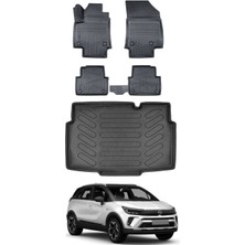 Opel Crossland 2019 Model Alt Bagaj Havuzu Araca Özel Siyah Paspas Takımı