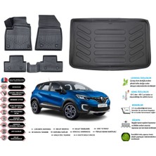 Renault Captur 2018 Model Esnek Bagaj Havuzu Araca Özel Siyah Paspas Takımı
