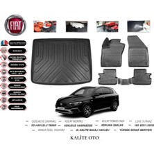 Ko Kaliteoto Fiat Egea Cross 2023 Model  Uyumlu 3D Bagaj Havuzu+4d Havuzlu Paspas Setii