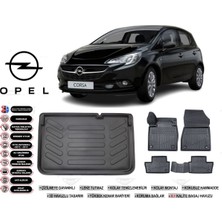 Opel Corsa E 2014 Model Bagaj Havuzu Araca Özel Siyah Kokusuz Havuzlu Paspas Takımı
