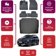 Citroen C5 Aircross 2021 Model Alt Bagaj Havuzu+4d Araca Özel Havuzlu Paspas Takımıı Maxii