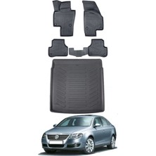 Volkswagen Passat B6 2008 Model Bagaj Havuzu Araca Özel Siyah Paspas Takımı